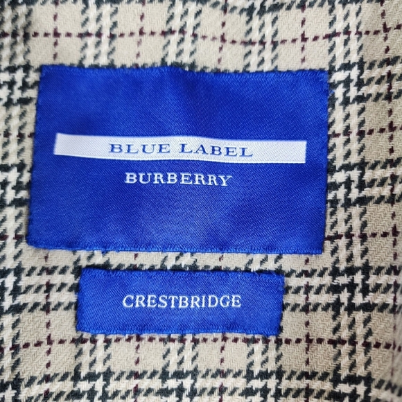 Burberry Blue Label Trench Coat Nova Check Red Asian Fit 36 US Size XS - Picture 5 of 6